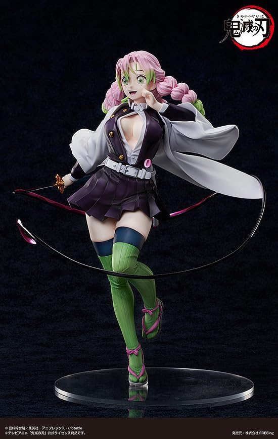 Demon Kimetsu no Yaiba Mitsuri Kanroji scară plastic pictat figurin finisat Slayer 1/4