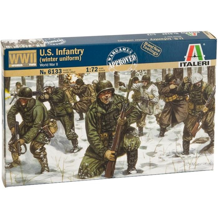 Platz Italeri 1/72 WWII US Infantry Winter Uniform Plastic Model IT6133 Molded Color