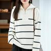 Women's Fashionable Pure Wool Coat - Autumn/Winter Thick Lapel Knitwear Sweater
