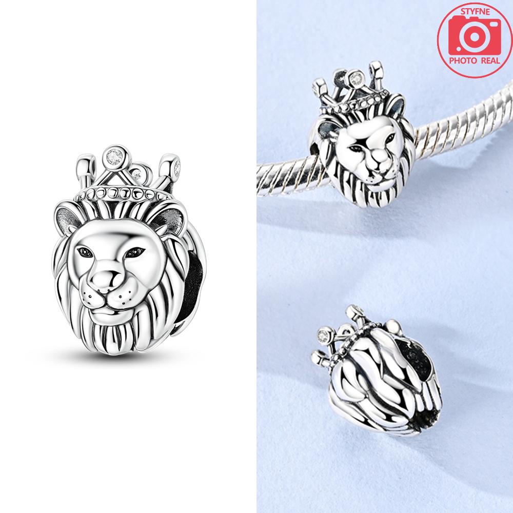 Animal Charms 925 Silver Antelope Tiger Lion Beads Fishbone Dinosaur Pendant Fit Bracelet Woman Fashion Jewelry Exquisite Gifts