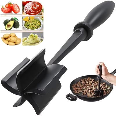 5 Curve Meat Chopper Non Stick Heat Resistant Meat Masher for Ground Beef Hamburger Meat and Meat Browning Utensil 4