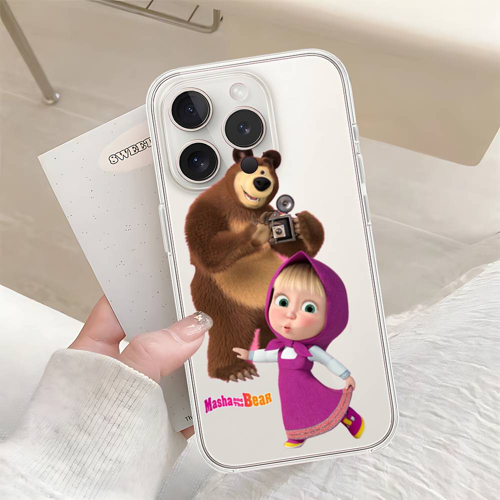 Phone Case Masha And The Bear For Samsung A57 A07 A36 A26 A56 A16 A06 A55 A35 A25 A15 A05 A54 A34 A24 A14 A13 Clear Back Cover