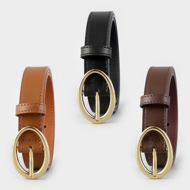Ladies Leather Waist Belt With Alloy Buckle For Daily Casual And Outings