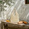Women Crochet Shoulder Bag Lightweight Solid Color Mesh Handbag Fashionable Beach Bag Daily Commuting