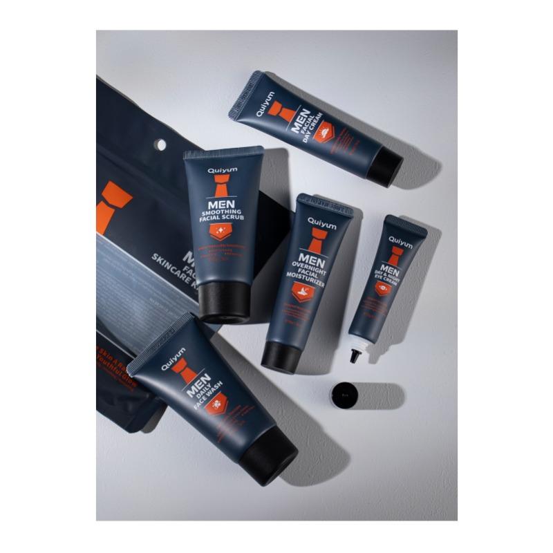 QUIYUM Skin Care set for Men, Cleansing and Moisturizing 5 pcs, Travel size