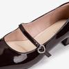 ESquire Women S SheepSkin Enamel Mary Jane pumpS Burgundy