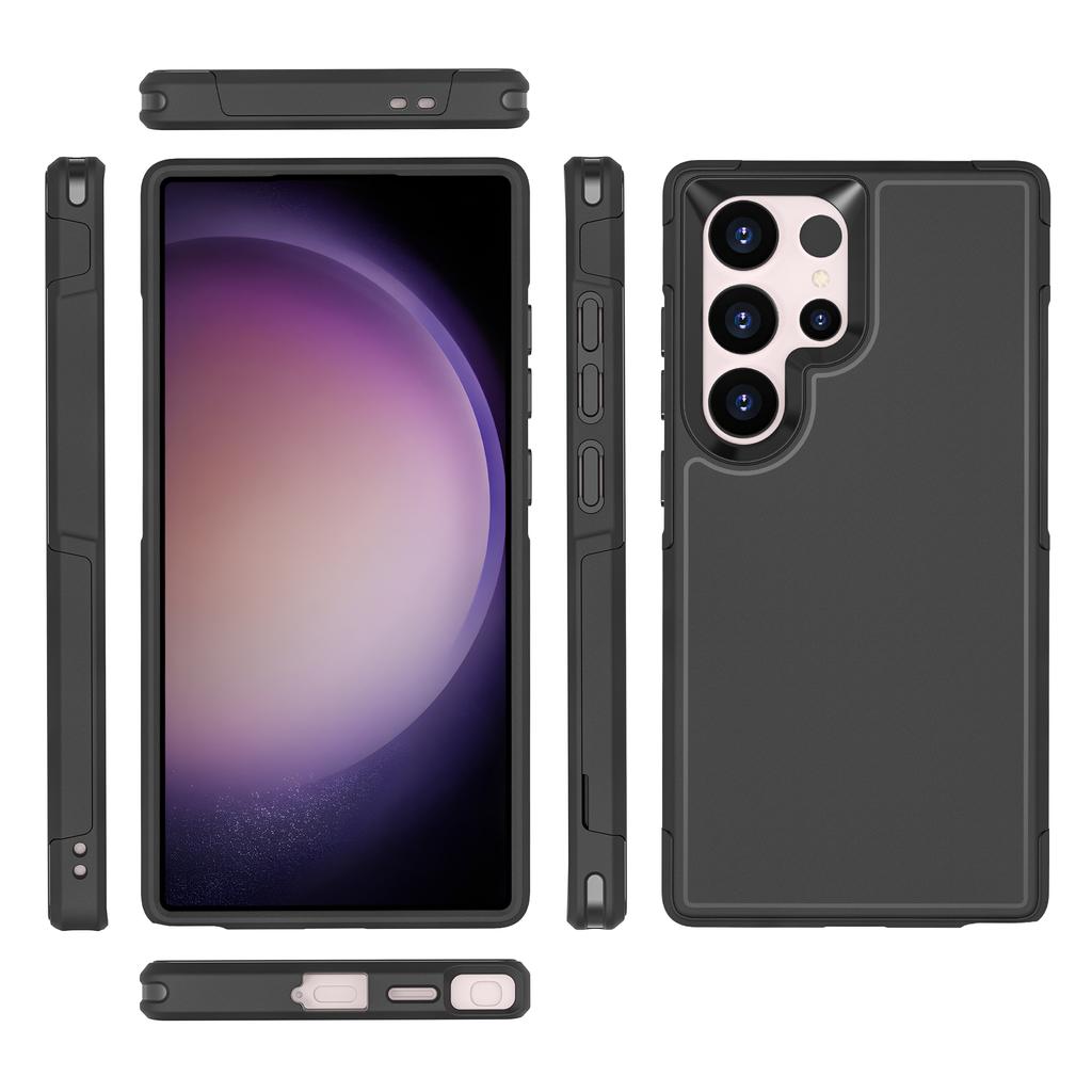 Dvouvrstvý pevný pancéřový kryt pro Samsung Galaxy A55 5G A 55 S24 Ultra S23 S22 Plus Černý Nárazuvzdorný Kryty Funda