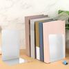 2Pcs Book Stand Metal Book Ends L-shaped Stable Support Non-slip Space-saving Easy To Clean Book Stand Tidy Desktop Accessory