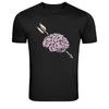 Brain With Arrow Dark Symbol Graphic T-Shirt