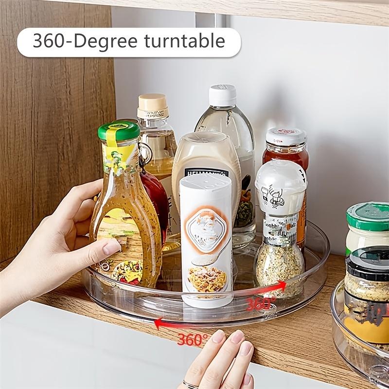 1pc rotating cosmetics storage box dressing table desktop transparent lipstick perfume skin care product storage rack