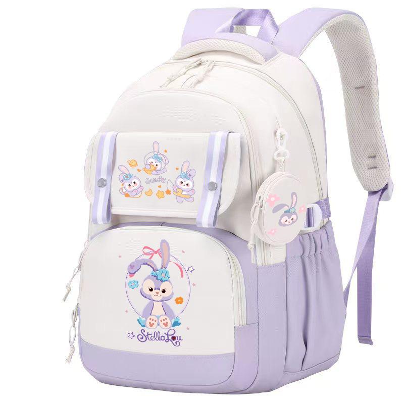 Campus Versatile Student School Bag Sweet Small Fresh Printed Backpack Macaron Color