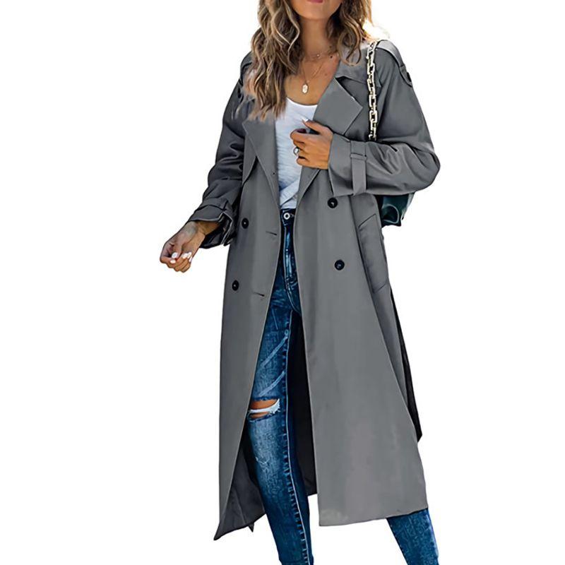 Leisure Windbreaker Jacket2024 Fashion Female Fall and Winter Long Fashion Casual Trench Coat