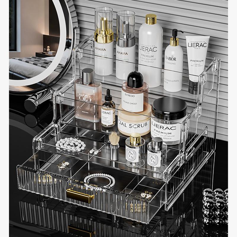 Luxury Clear Layered Makeup Organizer