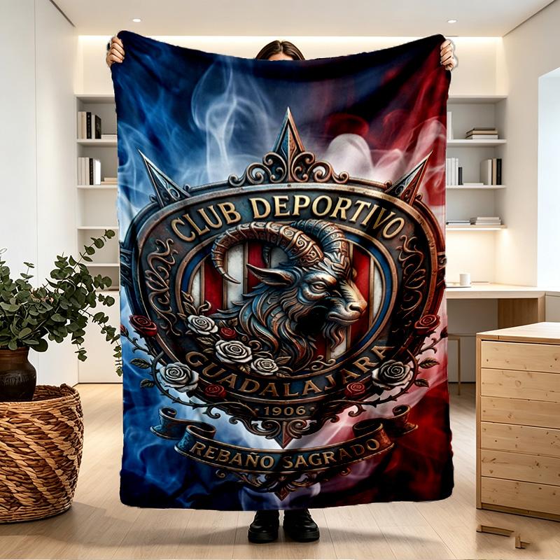 Club Deportivo Guadalajara Print Blanket - Soft & Comfortable, for Bedroom, Travel, Sofa, Home Decoration - Birthday Christmas Gift for Friend