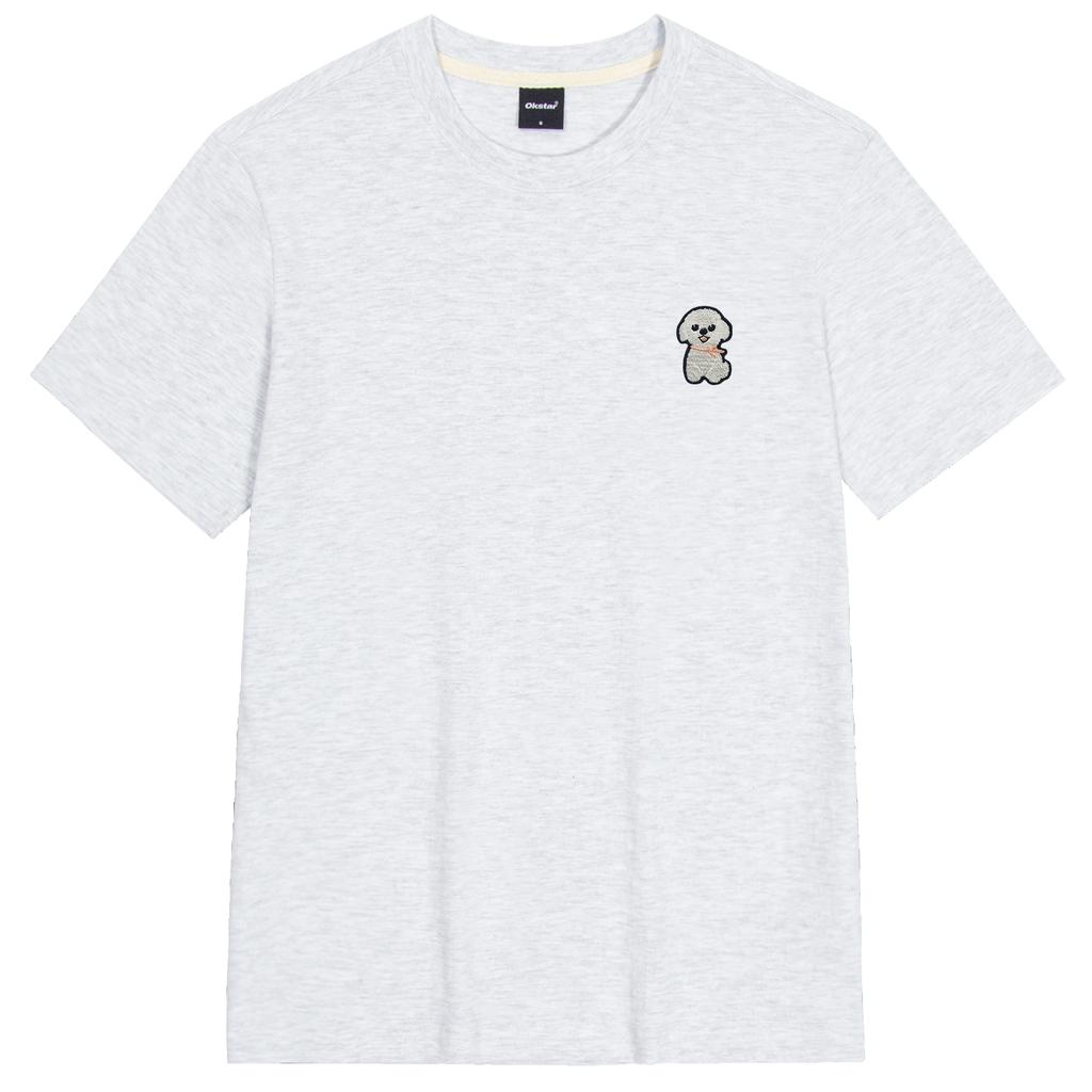 OKSTAR Pposongmung Embroidered Short Sleeve T-Shirt (D Type)