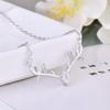 Korean-Style Elk Antler Clavicle Necklace: Women's Choker Pendant, Christmas Gift