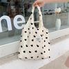 New Texture Love Canvas Single Shoulder Back Pericardium Large Capacity Makeup Bag Student Underarm Bag