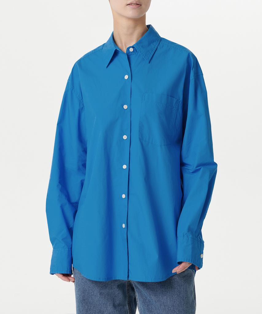 MUSINSA STANDARD WOMAN Women'S Oversized Washed Poplin Shirt [Blue]