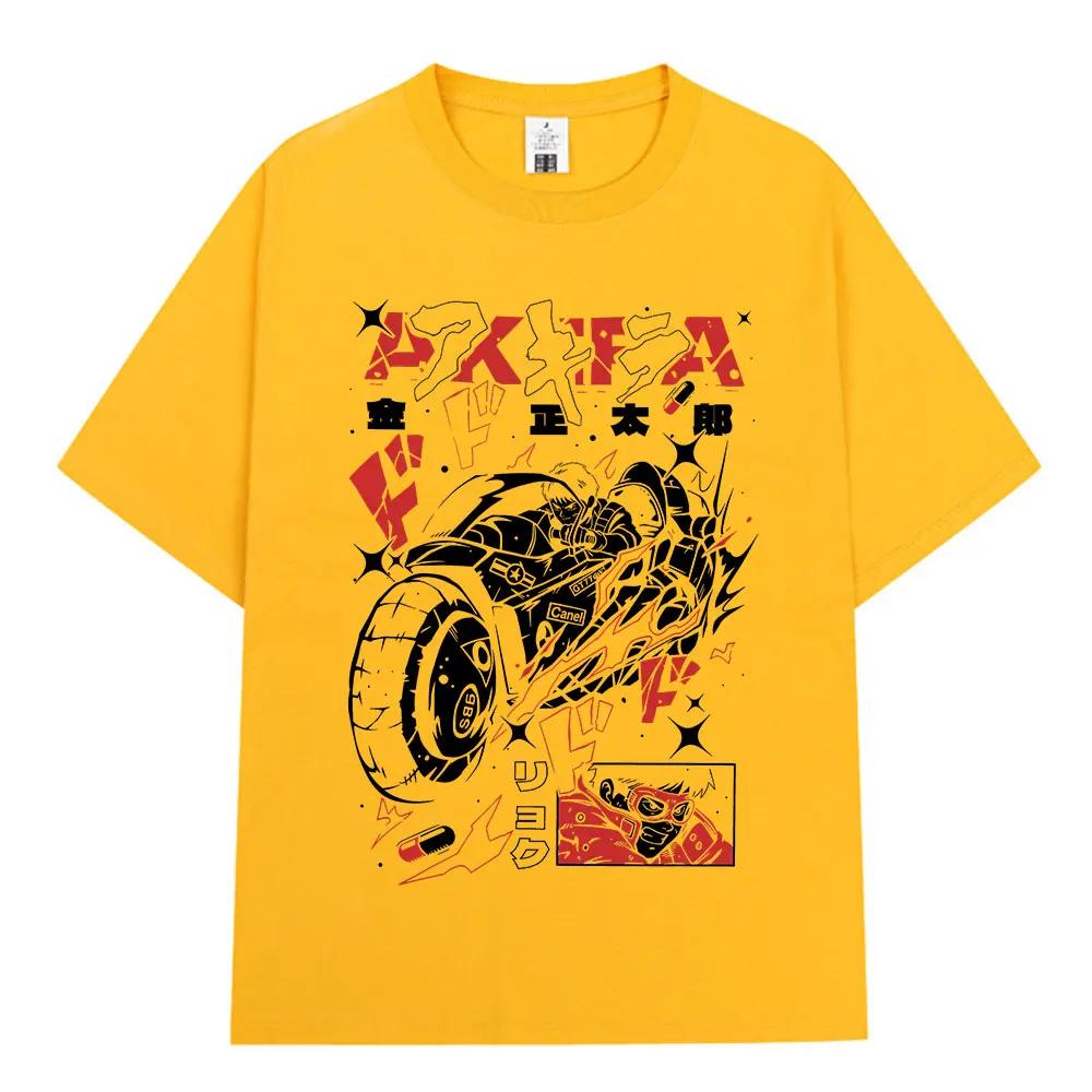 Anime Akira T-Shirts 90er Japanisch Unisexga Film Shotaro Kaneda T-Shirt Unisexs Damenbekleidung Mode Baumwolle Freizeit-T-Shirts