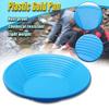 Manual Panning Pan Heavy Duty Three Riffles Rare Metal Prospecting Pan Portable Lightweight Round Plastic Basin Sifting Tool