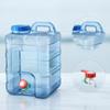 Water Jug with Spigot Transparent Faucet Portable for Campers, Journeyers, Camping,