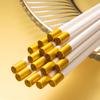 2/5 Pairs Reusable Chopsticks Japanese Chinese Style Healthy Alloy Chopsticks White Gold Food Chop Sticks Tableware