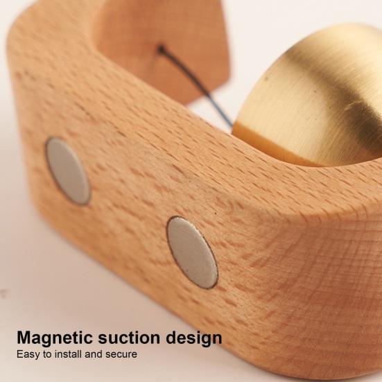 Door Bell Durable Easy To Install Loud Sound Solid Wood Frame Shop Entrance Ring Magnetic Wooden Doorbell Housewarming Gift