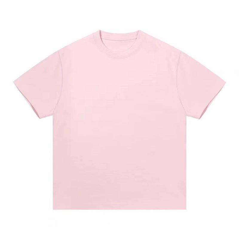 

Футболка свободного покроя унисекс с круглым вырезом, летняя, плотная, с короткими рукавами, спущенными плечами, универсальный модный топ M розовый