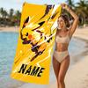 Customizable personalized beach towels Pokémon Pikachu themed designs.Suitable for the beach, yoga, sports;ideal as beach accessories