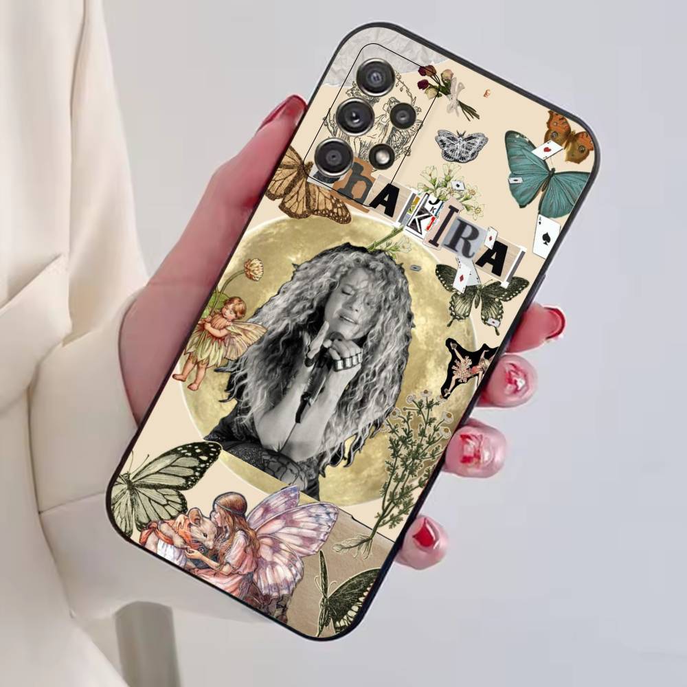Singer S-Shakira Fashion Phone Case For Samsung S25,S24,S21,S22,S23,S30,Ultra,S20,Plus,Fe,Soft Silicone Black Cover