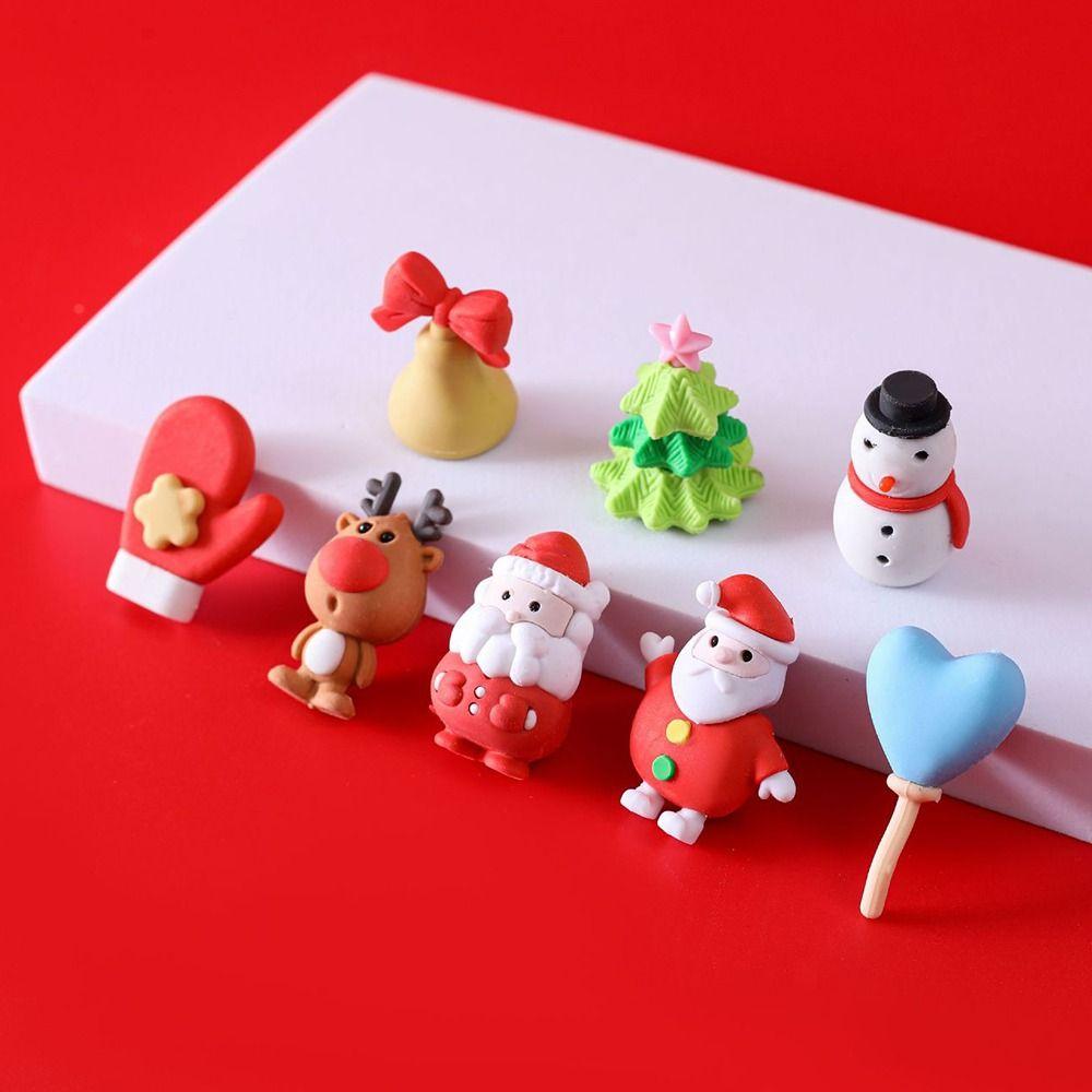 Elk Pencil Erasers Santa Christmas Stationery School Supplies Christmas Eraser  Student