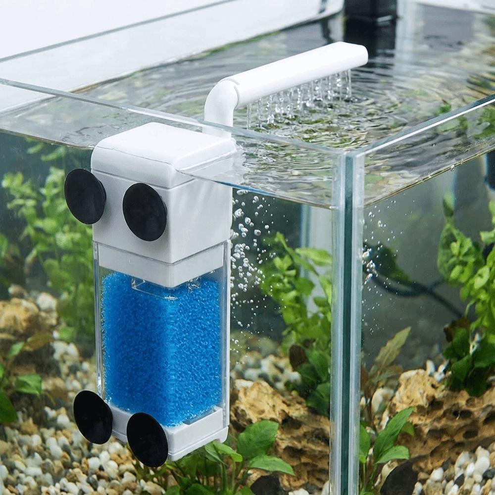 Wall-Mounted Fish Tank Filter Silent Oxygen Pump Rainy Sponge Filter Small Aquarium