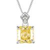Jewelry Set Square High Carbon Yellow Women's Earrings Rings Necklaces Niche High-end Versatile