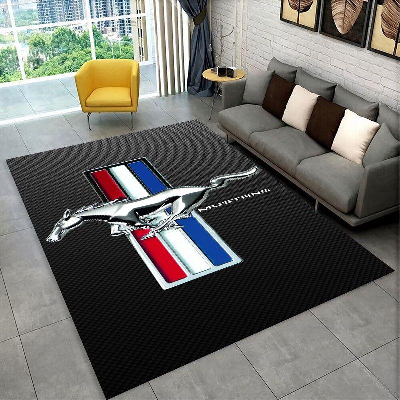 Covor Antiderapant Retro M-Mustang Mașină de Curse pentru Sufragerie, Dormitor, Cameră de Joacă, Covor Moale Covor Podea Decor Acasă Cameră