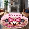 Customizable Minnie (18) Round Non-Slip Carpet - Ideal for Garden, Picnic, Office, Perfect for Decoration, Suitable For All Seasons