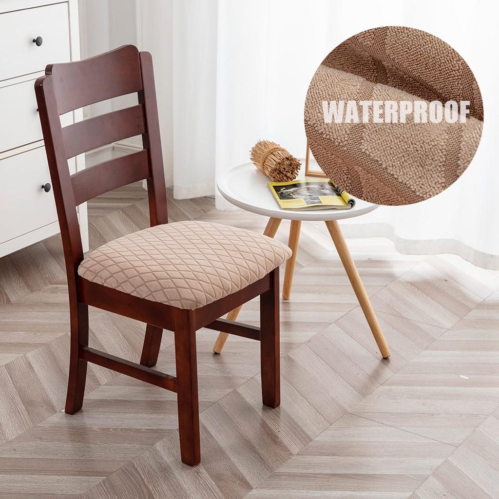 1pc Waterproof Dining Room Chair Cover Seat Covers Spandex Removable Washable Elastic Seat Covers For Dining Home Hotel