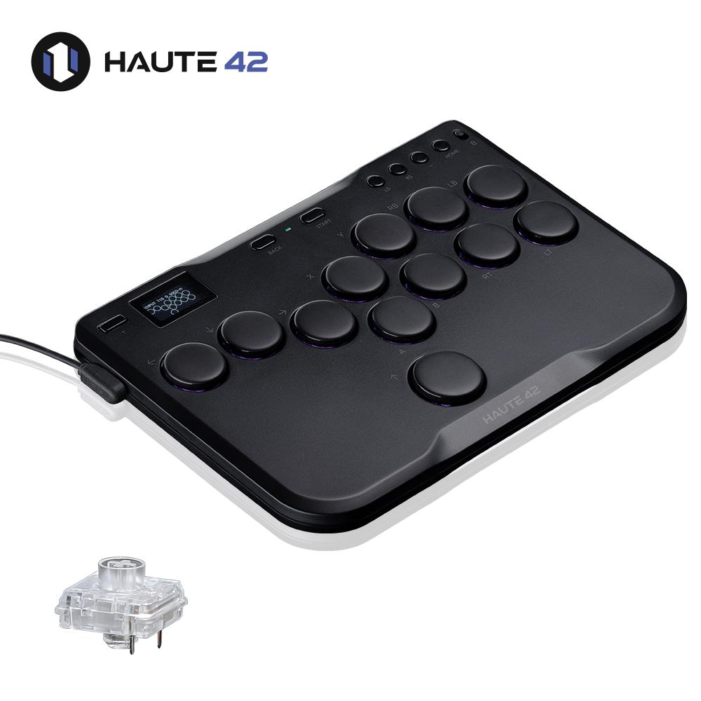 Haute42 Arcade Joystick Mini Hitbox Leverless Arcade Controller For PC/PS4/PS5/Switch Leverless Arcade Stick Hitbox Fighting P12