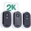 Caméra de sécurité connectée - ARLO - Essential2 - Pack de 3 - Résolution 2K - Vision nocturne couleur
