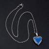 6xHeart Mood Gem Photo Frame Change Color Emotion Feeling Pendant Necklace