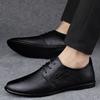 Cowhide casual leather shoes men's formal wear men's shoes work shoes men's breathable green shoes