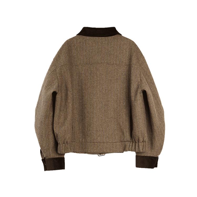 ELLE Retro Barn Style Patchwork Corduroy Oversized Fashion Design Wool Casual Loose Versatile Comfortable Long Sleeve Cardigan Jacket EF52823