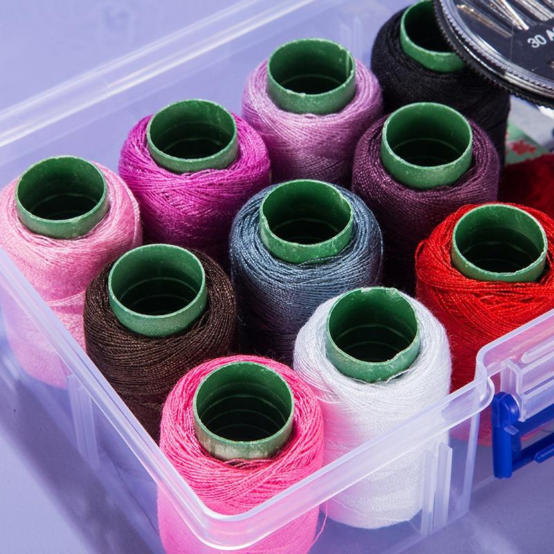 Sewing Box, Household Sewing Needle and Thread Set, Dormitory Convenient Sewing Bag, Portable Transparent Sewing Box