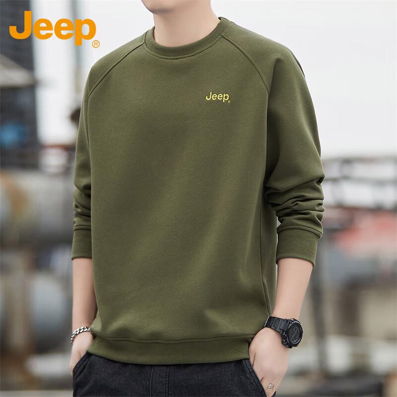 JEEP Men's Loose Heavyweight Long Sleeve Sweatshirt