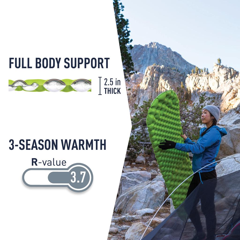 Sea To Summit Comfort Light Insulated Sleeping Pad for Backpacking and Camping Regular (72 X 21.5 X 2.5 Inches)