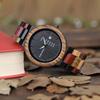BOBO BIRD Men's Wooden Watch, Natural Wood, Colorful, Day and Date Display, Japanese Quartz Movement, Chronograph, Unique Design