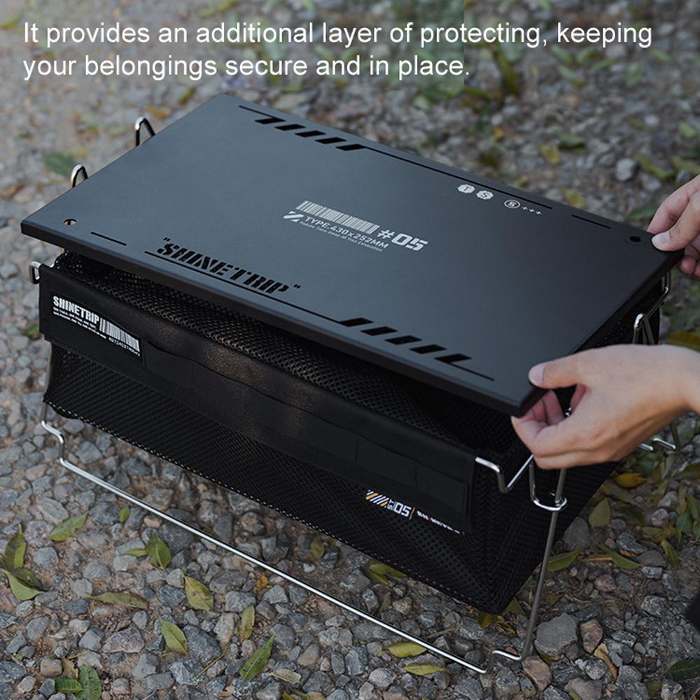 ShineTrip Aluminum Alloy Cover Plate Camping Storage Basket Cover Board for Camping Hiking Fishig