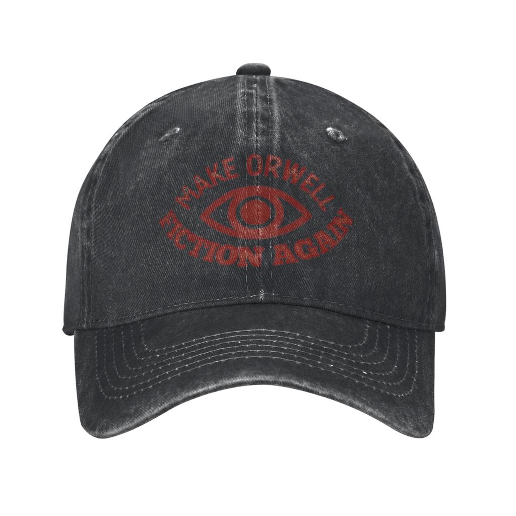 Vintage 1984 Make Orwell Fiction Again Baseball Cap Distressed Denim Sun Cap Dystopian World Outdoor Adjustable Hats
