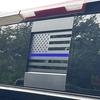 Rear Middle Window Decal Thin Blue Line For 2004-2018 Silverado Sierra
