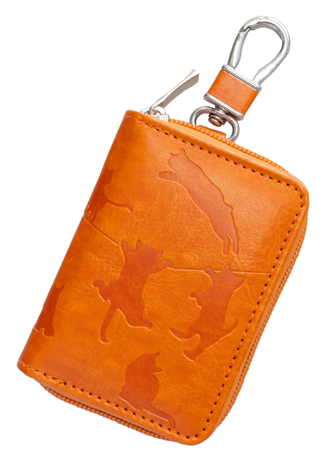 

Mukojima MYS PLUS CATS Smart Key Camel Free Size Jidosha-Hyodo Co., Ltd. Case, Women s, Orange,