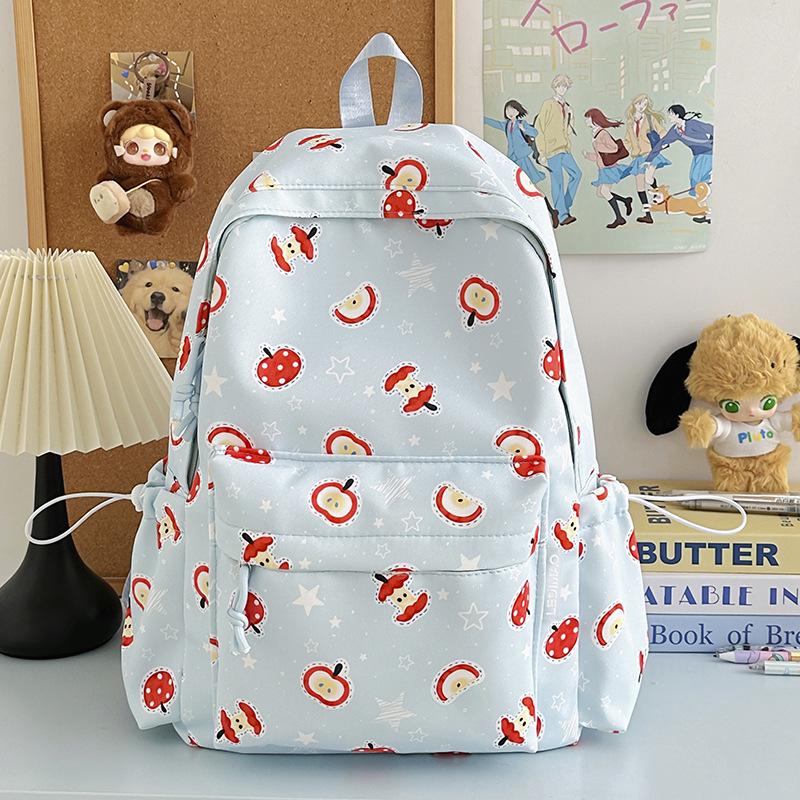 Lightweight Cute Print Backpack for Middle & High School Girls: Large Capacity